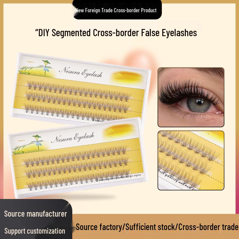 Hot Melt Soft Dense Natural Eyelash Clusters - 3 Rows of Single Cluster False Lashes