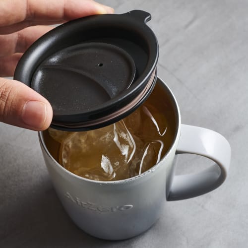 GoodPlus+ Vacuum Insulated Stainless Steel Mug "Air Zero" 300ml, Gradient Blue [Keeps hot and cold drinks hot/cold] [With a secure sliding lid] [Keeps