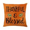 1pc Orenge Pumpkin Themed Cushion Cover Soft Cozy Cover Fall Themed Pillowcase for Living Room Couch Decoration
