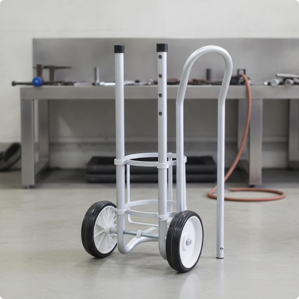 Gas Cylinder Hand Truck Two Wheel Gas Cylinder Cart Gas Bottle Cart Heavy Duty Compact for Welders, Industrial Workshop