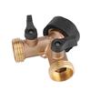 Messing Vannkranadapter 2-veis Y-form 3/4 Slangekobling Hagevanning (Europeisk standard)