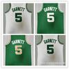 Embroidered Boston Celtics NBA Jersey 5 Kevin Garnett Mens Basketball Uniform Sportswear
