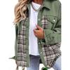 2026 European & American Style Patchwork Plaid Denim Jacket - Soft, Warm, Fashionable