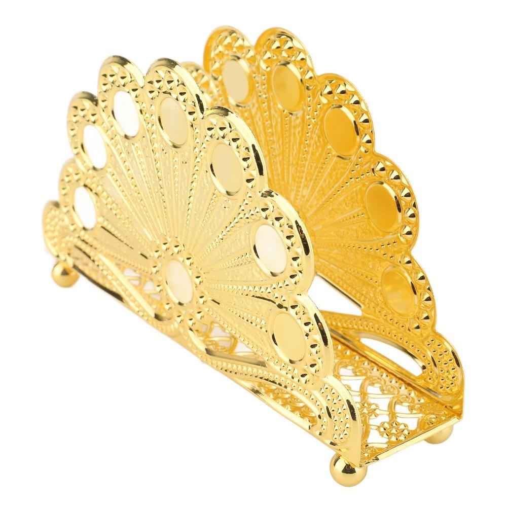 Napkin Holders Gold Napkin Holder Standing Iron Napkin Dispenser Peacock Plaid Napkin Stand Kitchen Counter