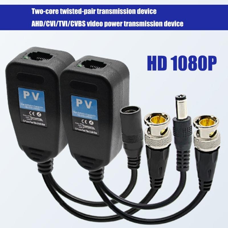 Highly Speed Coaxials to Twisted Pair Converters Supports AHDs CVIs TVIs CVBS Signals ABS Construction Easy Installation