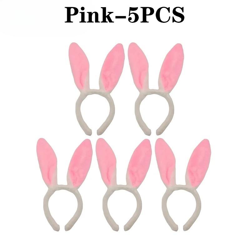 1-10PCS Plush Easter Bunny Ears Headband for Women Rabbit Ears Hairband Cosplay Costume Accessories for Girls and Easter Parties