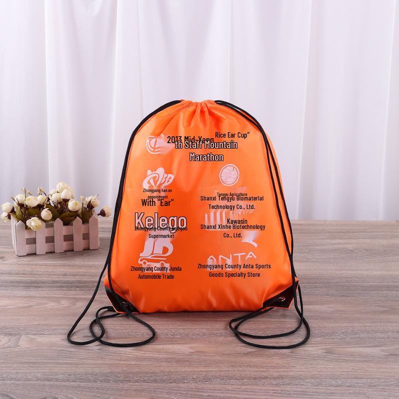 Custom Polyester Waterproof Double Drawstring Backpack with Logo