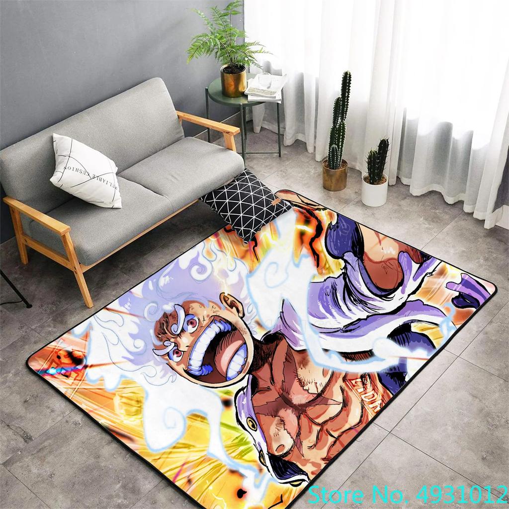 Creative 3D Carpet Anime One Piece Luffy All Team Members Living Room Bedroom Decoration Rug Children Anti Slip Crawling Mat