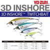 Saltwater Lure 3D Inshore Twitch Bait 110mm Green Mackerel YO-ZURI (SS) Color
