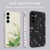 Blue Flowers Pattern Case For Samsung Galaxy S26 S25 Ultra S24 S23 S22 Plus S21 FE A15 A16 A17 A35 A36 A54 A55 A56 5G Soft Cover