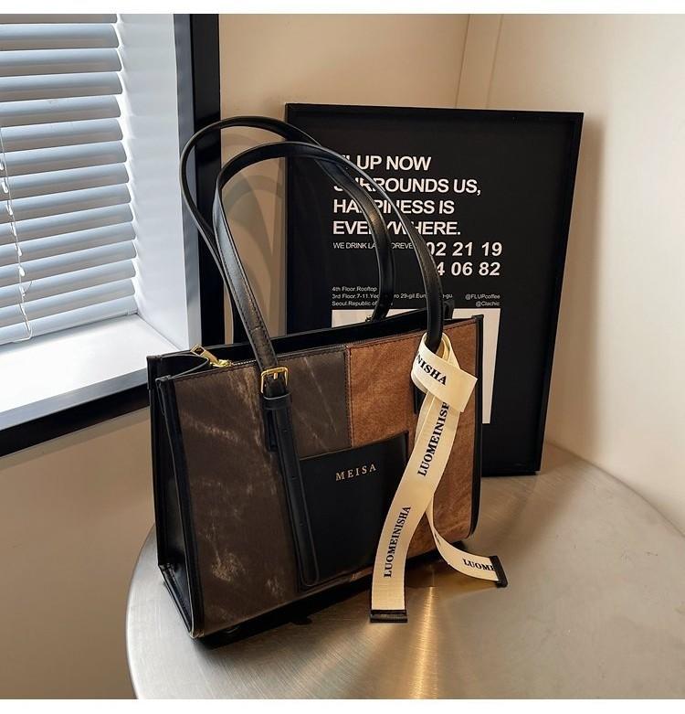 

High-end Tote Bag 2023 Winter New Arrival Women s Commuter Student Ins School Bag чёрный