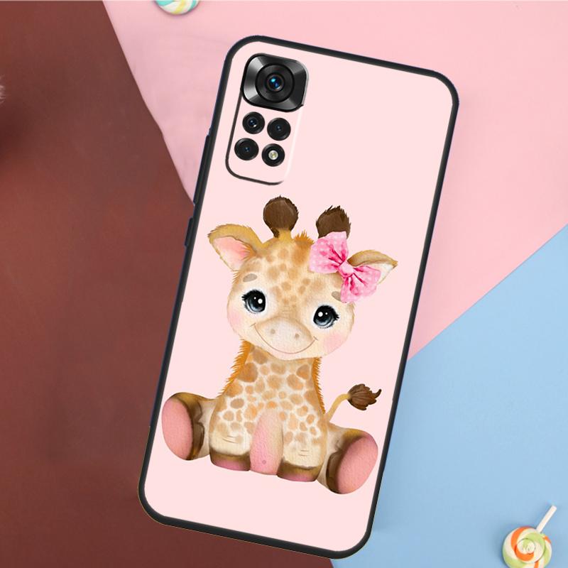

Cute Cartoon Giraffe Case For Xiaomi Redmi Note 11 Pro 11S 8 9 12 10 Pro 10S 9S Redmi 9 10 12C 9C 10C Back Cover Redmi 9