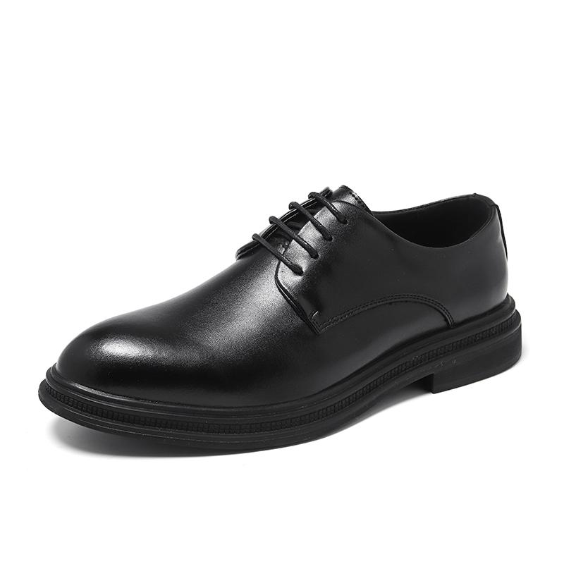 FashionMen Business Big Size 46 Casual Leather Shoes Office Wedding Small Shoes Ultra-thin Breathable Anti-slip Shock-resistant Low-cut