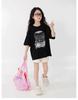 You Jia Meng Mädchen Baumwoll-Kurzarm-T-Shirt mit Aufdruck - Sommer Freizeitmode