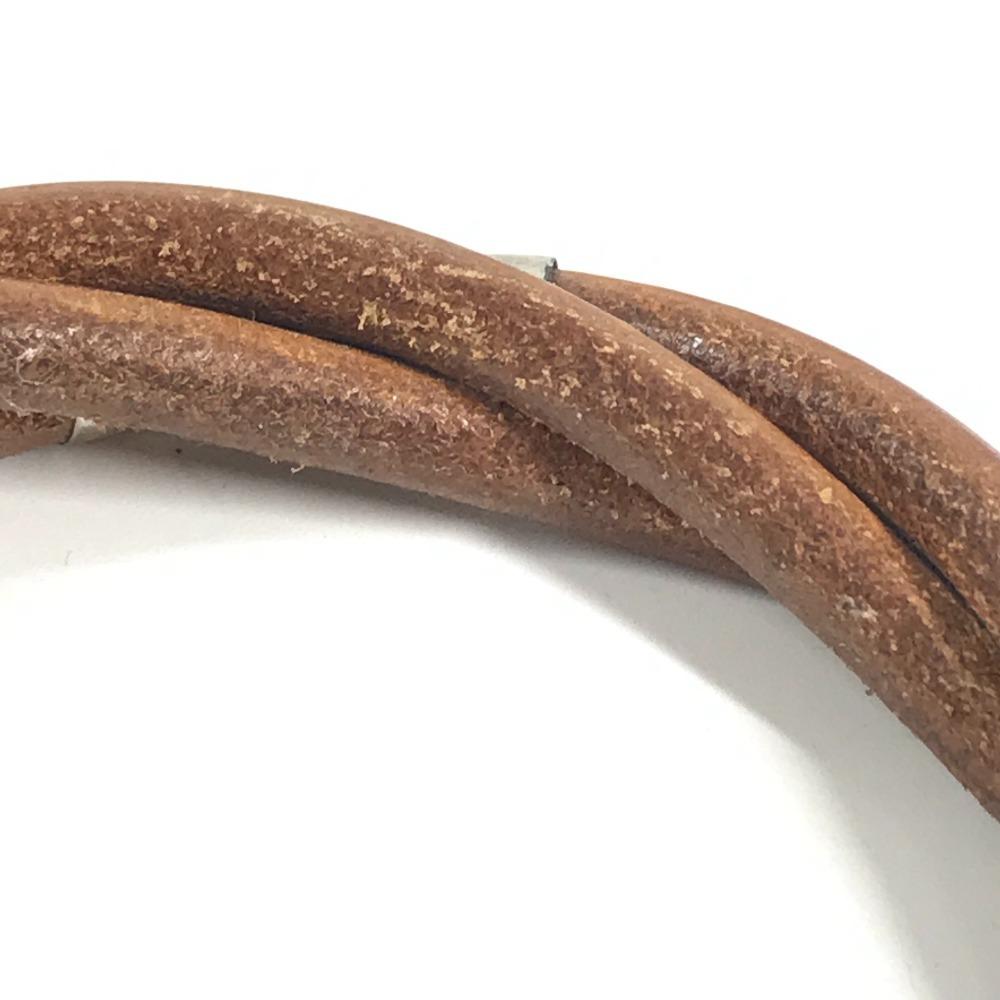 Hermes Tornado Breath Accessory Jewelry Bracelet Leather Brown/SilverHardware