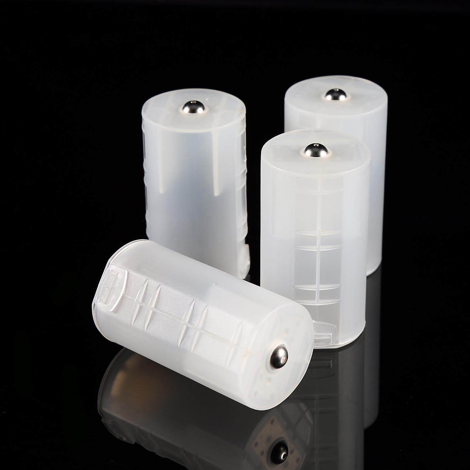 

4 шт. адаптеры для батареек AA-D, держатели, переключатели, конвертеры, чехлы, коробка, белый цвет