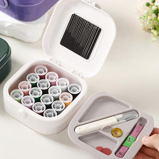 Mini Sewing Kit Small Travel Hand Sewing Kit for Adults Beginners Traveler 2-Layer Magnetic Needles And Threads Sewing Supplies for Emergency Home Use