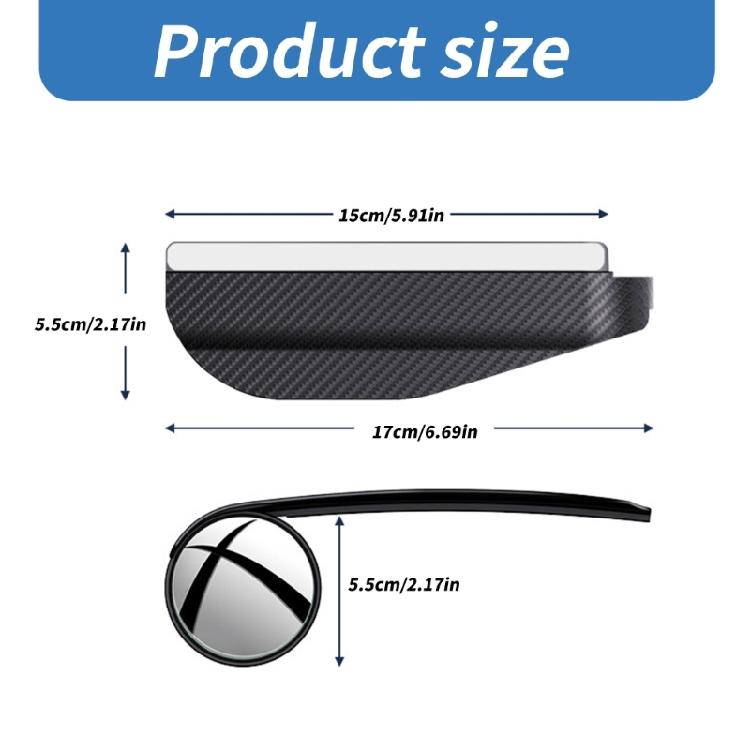 Blind Spots Glass Frameless Auxiliary Rearview Glass Auto Motorcycle Universally Wide Angle Rainproof Glass