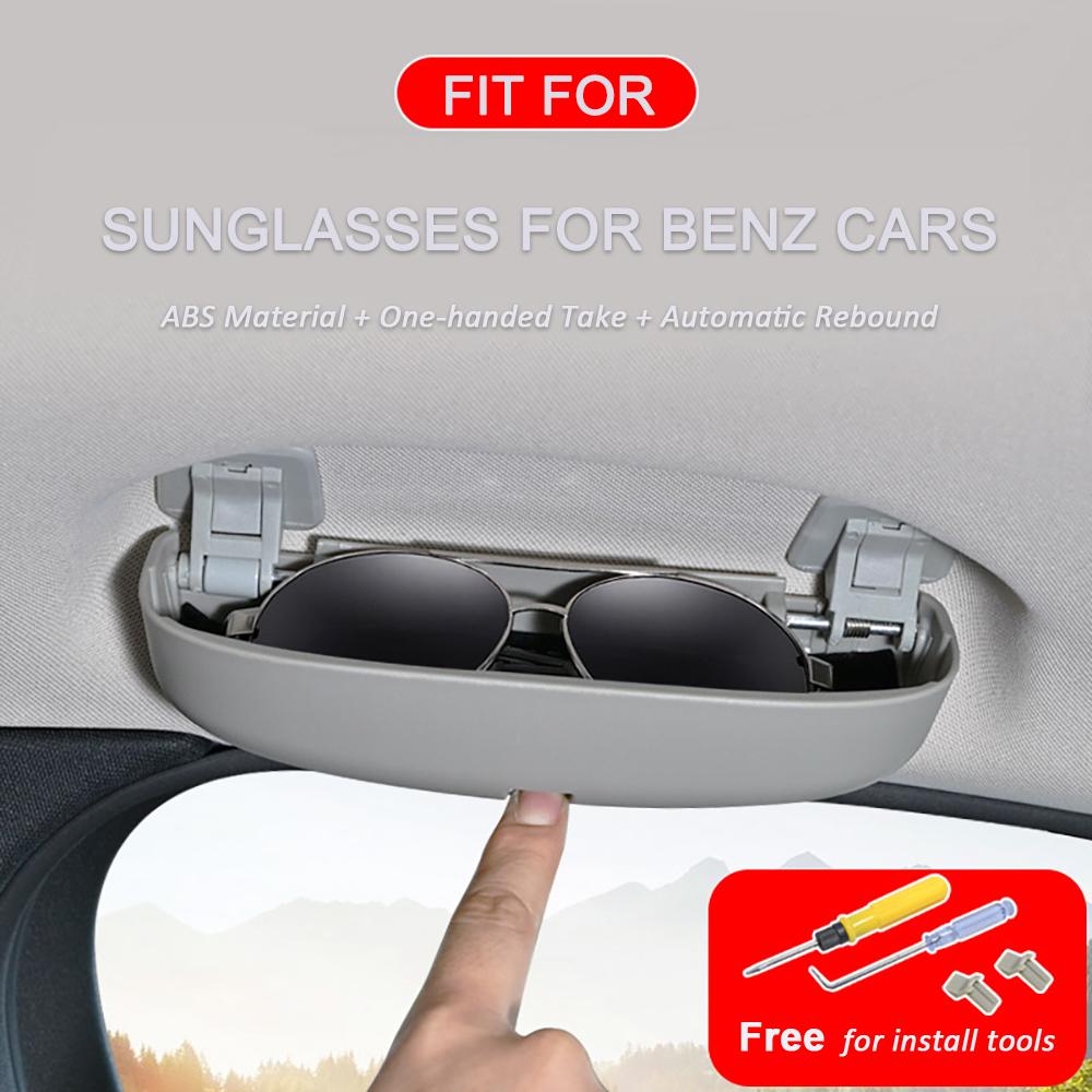 Car Sun Glasses Holder Case for Mercedes Benz W212 C180 E63 C300 E250 C E CLASS GLK GLC GLE AMG X204 W205 W203 Accessories