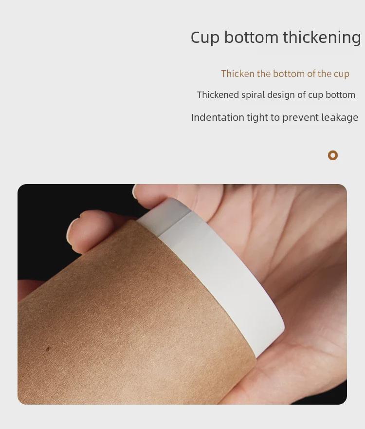 360ml Double-Layer White/Kraft Paper Cup for Hot Coffee & Milk Tea - Disposable 12oz Eco-Friendly Takeaway Cup