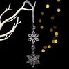 Holiday Snowflake Hanging Set of 4 Multipurpose Christmas Decoration Accessory Portable for Window Door and Wall