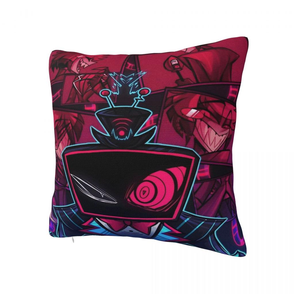 Cartoon H-Hazbin Hotels Pillow Cover Square Pillow Case Cushion Cover Funny Graphic Pillowcases For Office Car Home Decorative