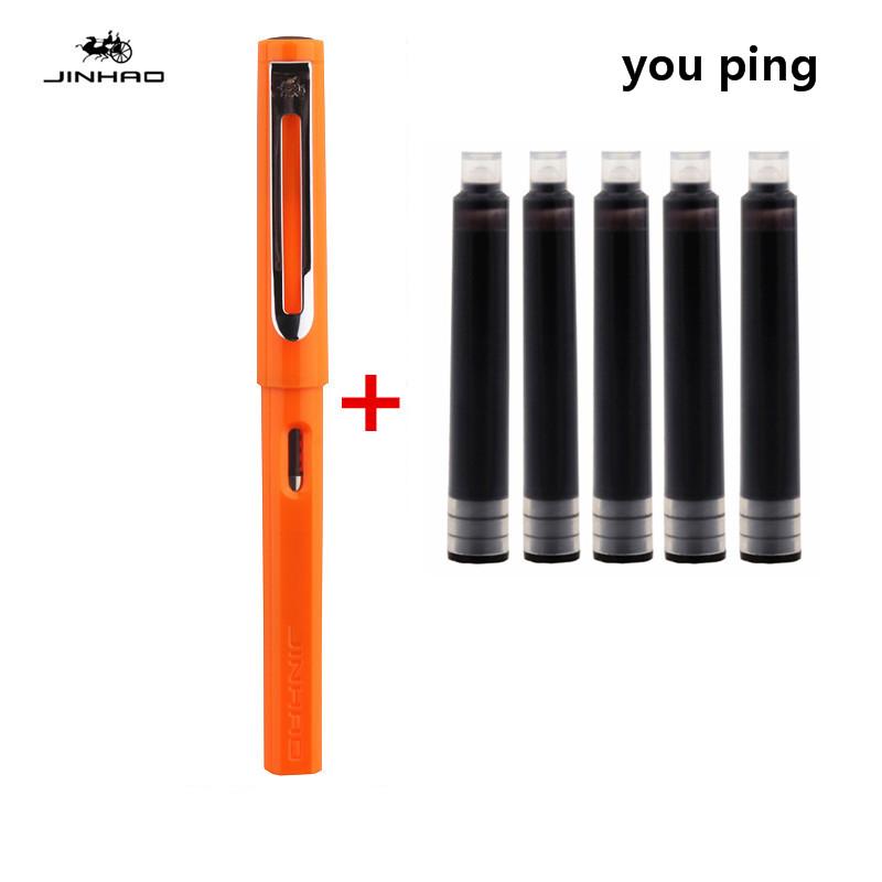 New Jinhao Transparent Colour Business Office Fountain Pen Student School Stationery Supplies