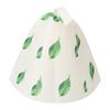 Saunahut Universal Stilvoll Niedlich Grüner Blattdruck Wasseraufnahme Schützender Filz Badehut für