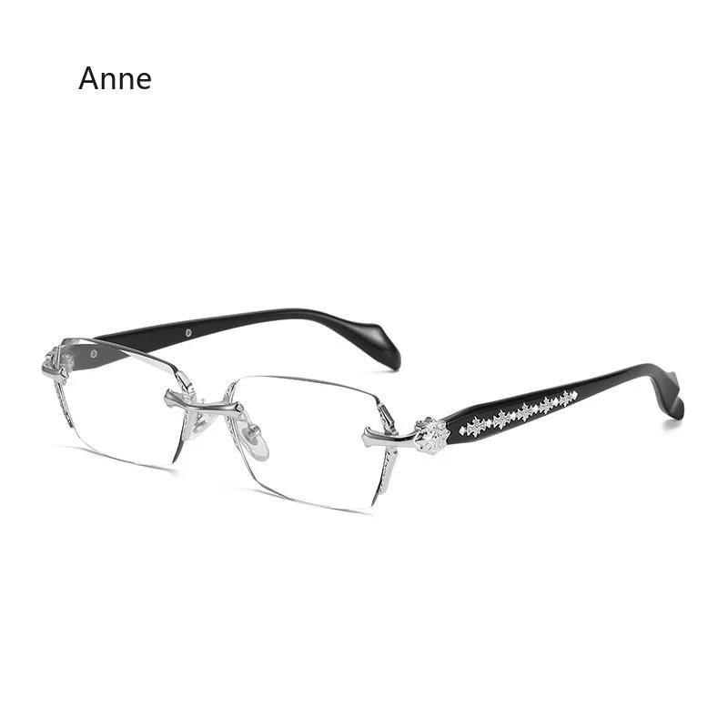 

Ретро безрамные ультра легкие очки для чтения для женщин и мужчин, блокирующие синий свет, компьютерные очки для пресбиопии +1,0..+4,0 3.5