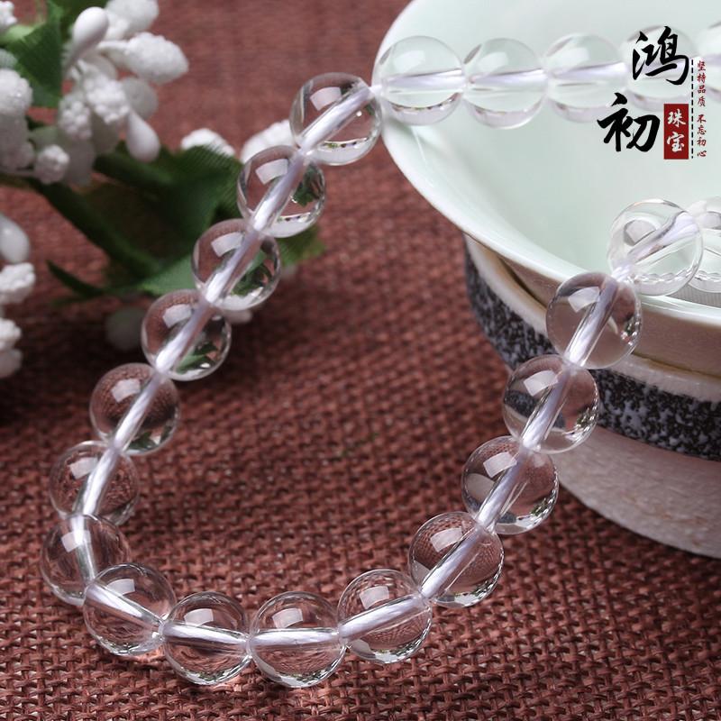 Hongchu Crystal 7A High-quality natural white crystal loose beads Round beads Semi-Finished Products DIY Decorative beads