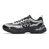 Anta Fishbone Abrasion Resistant Lightweight Breathable Casual Shoes Men's Black Silver 912628899-4