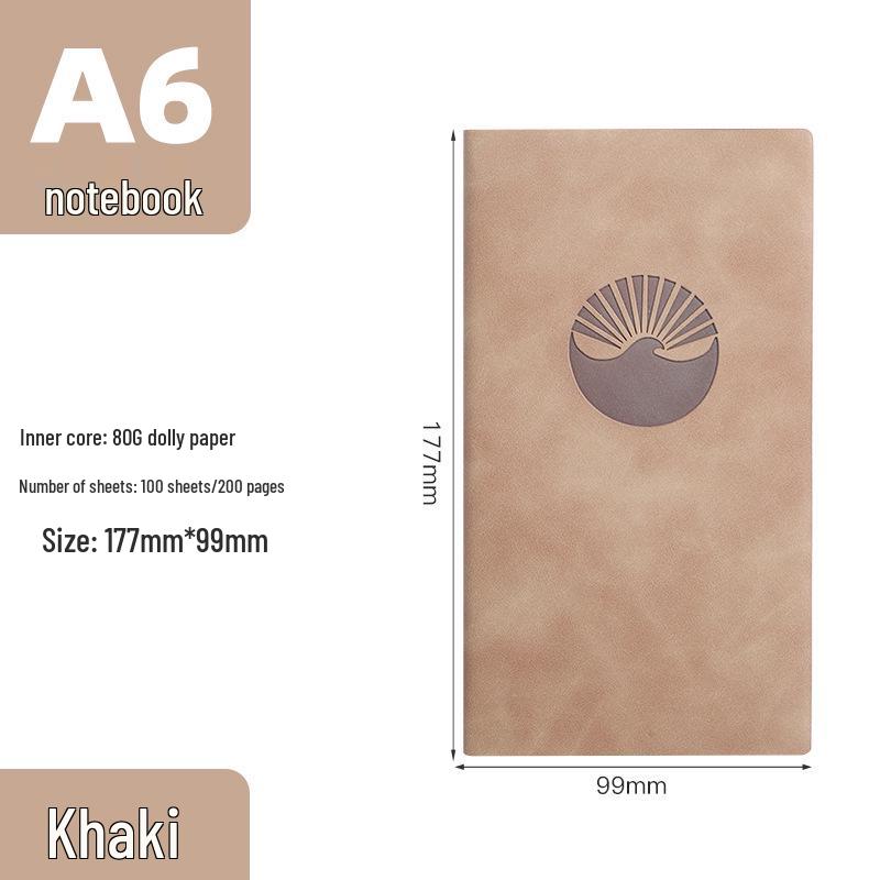 A5 Sheepskin Leather Notebook - Retro Soft Business Diary Planner with Custom Logo