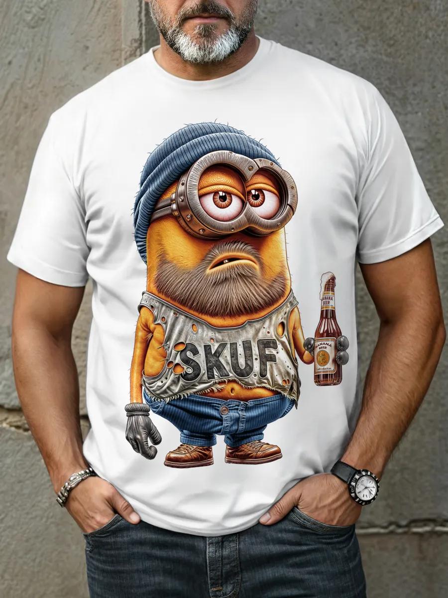 Glow in the dark t-shirt with Minion Skuf print L