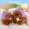 Hat Capybara Eggplant Plush Toy Stuffed Doll Cartoon Home Decoration Gift Kids