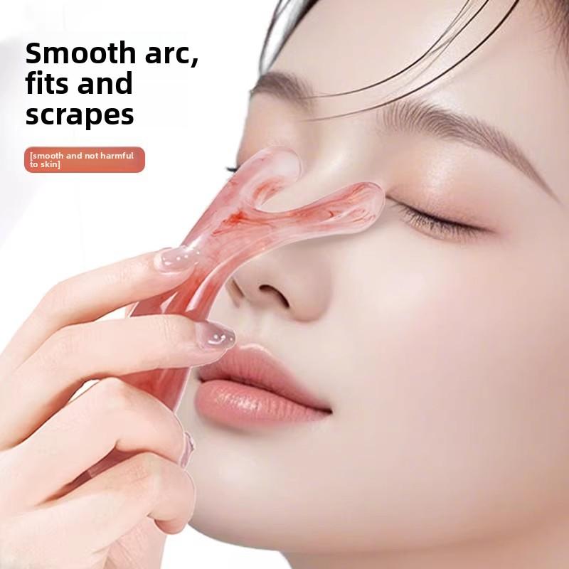 Nose Brush, Eye Massager, Nose Bridge Scraper, Ear Scraper, Facial Universal Scraping and Stretching Rod
