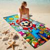 1Pc Super Mario Adventure Beach Towel, Quick Dry, Multi-Use for Beach Pool Gym Yoga Home Travel, Christmas, Halloween, Xmas Gift M928784