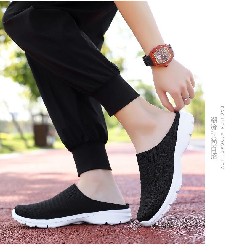 Fashion Summer 2024 Half Slippers for Men Trendy Men's Flat Bottom Casual Shoes Soft Sole Support Women's Sneakers Zapatos De Hombre