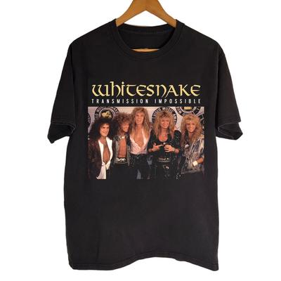 NEW RARE Whitesnake Black Cotton All Size S5XL Gift Shirt MI397 Unisex T-Shirt