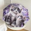 1PC Kittens Flowers Umbrella-8-Rib Reinforced Portable Folding Travel Suitable for All Seasons Outdoor Daily Use  -J0388