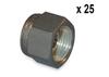 Tube Cap - HAM-LET - 7121L-SS-12MM - Stainless Steel 316 - 25 Pcs - Hexagonal 22 Mm