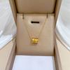 Kleine Taille Personalisierte Minimalistische Ofen Echtgold Halskette Damen Schlüsselbeinkette Mit