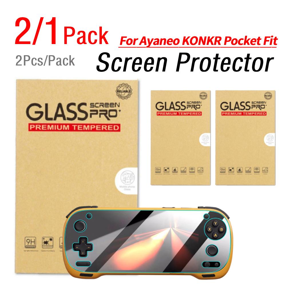 1/2Pack 2Pcs/Pack HD Film Protective Sticker for Ayaneo KONKR Pocket FIT Handheld Game Console High-Definition Flex Film Case
