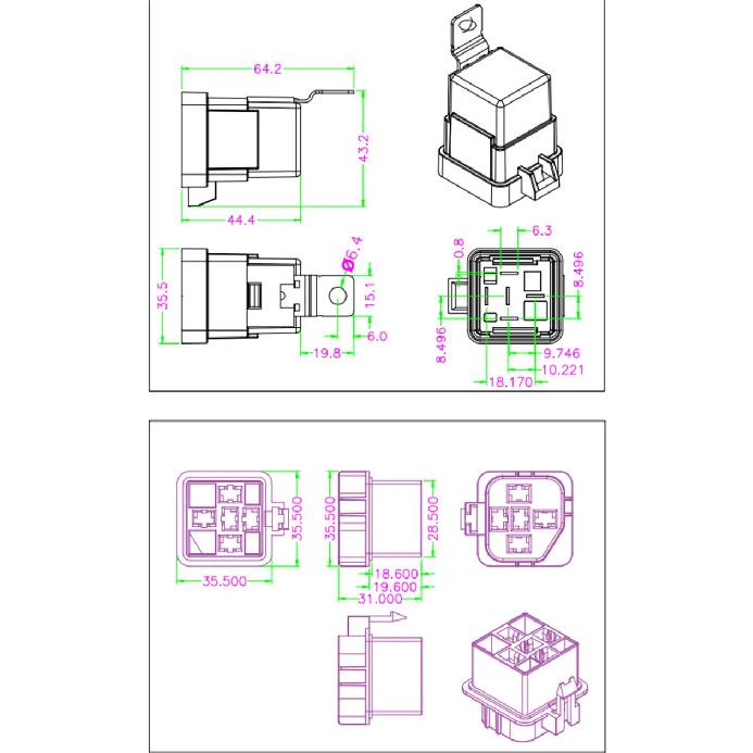 80A/60A 50A/30A 12V Waterproof Automotive Relay With Socket 5-Pin Relay Switch For Marine Automotive Fan Multi-purpose Relay kit