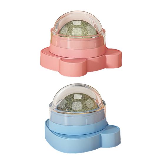 Katzenspielzeug Katzenminze Ball Katzen 360-Grad Drehbarer Katzenminze Ball Sicheres Kätzchen Kauspielzeug für Katzen Lecken Zahngesundheit Fördert Aktives Spiel