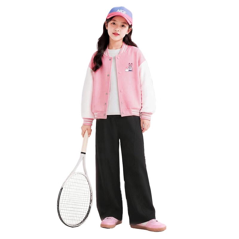 Disney Girls' Color-Block Baseball Jacket and Harem Pants Set