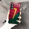 Portugal No. 7 Football fashion phone cases s26 ultra case glass for Samsung Galaxy S26 S25 S24 S23 S22 FE Ultra Plus