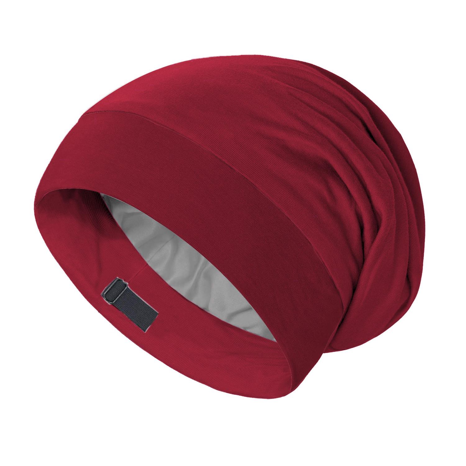 

Unisex Adjustable Cotton Beanie with Satin Lining - Chemo Hat & Sleep Cap
