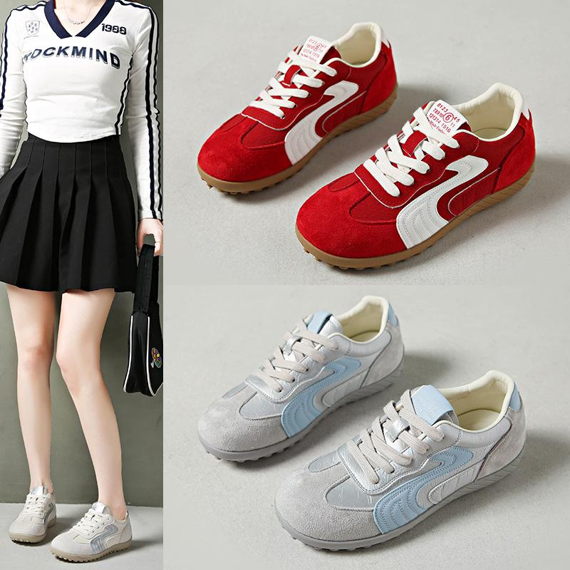 Forrest Gump shoes Korean version lace-up casual soft sole comfortable and lightweight thick sole 2025 new versatile fashion women's casual shoes