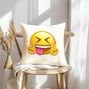 Federa per Cuscino Faccina Emoji Morbida Copricuscino in Peluche | Federa Decorativa Double-Sided | Arredo Casa Divano Camera da Letto