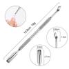 European-American Russian-Style Nail Technician Dual-End Cuticle Pusher and Groove Cleaner - Silver